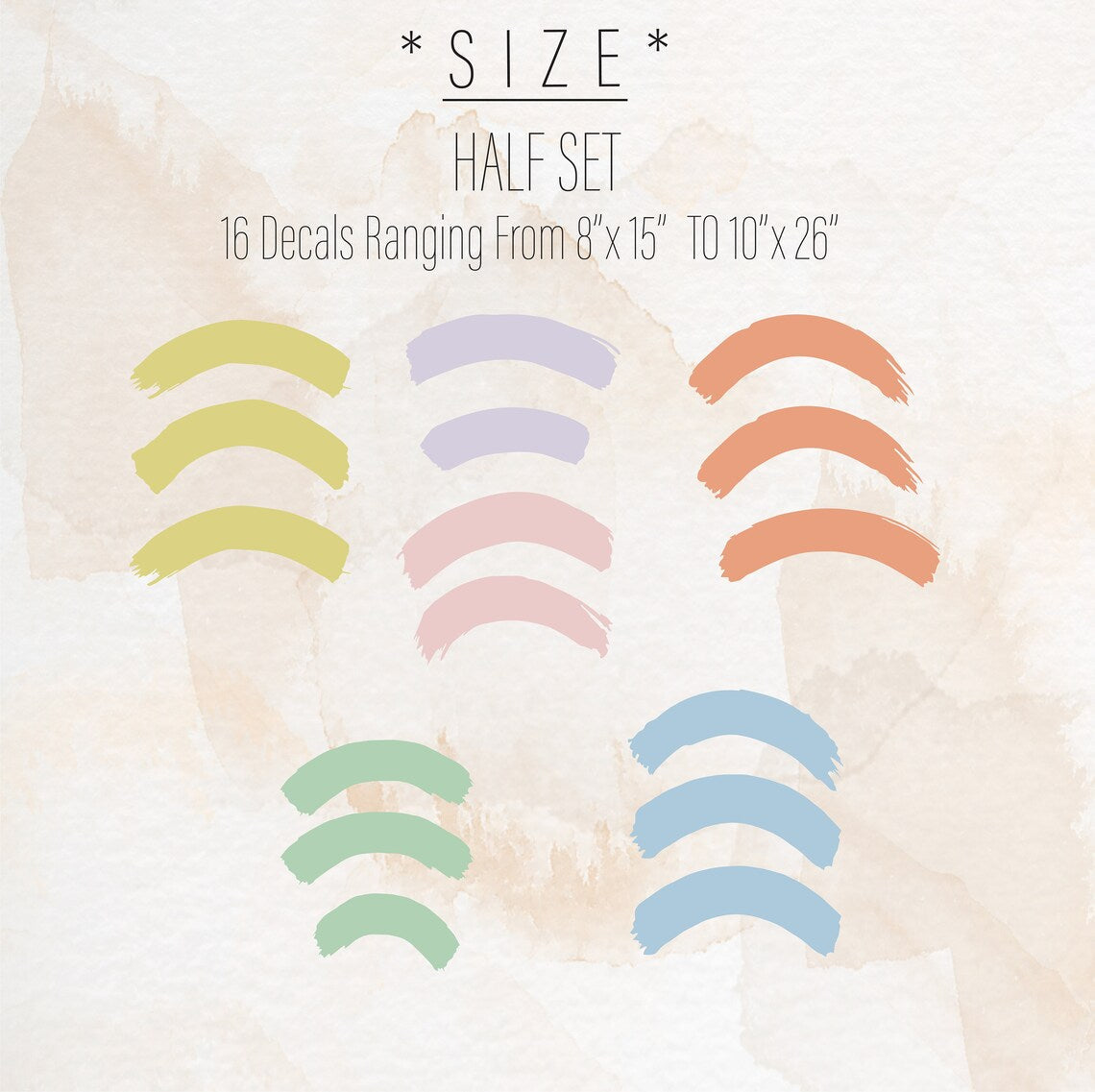 Brush Strokes Wall Decals, Nursery Rainbow Wall Decor
