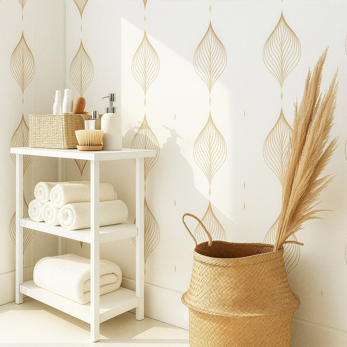 Leaf wall decal sheet flat-lay