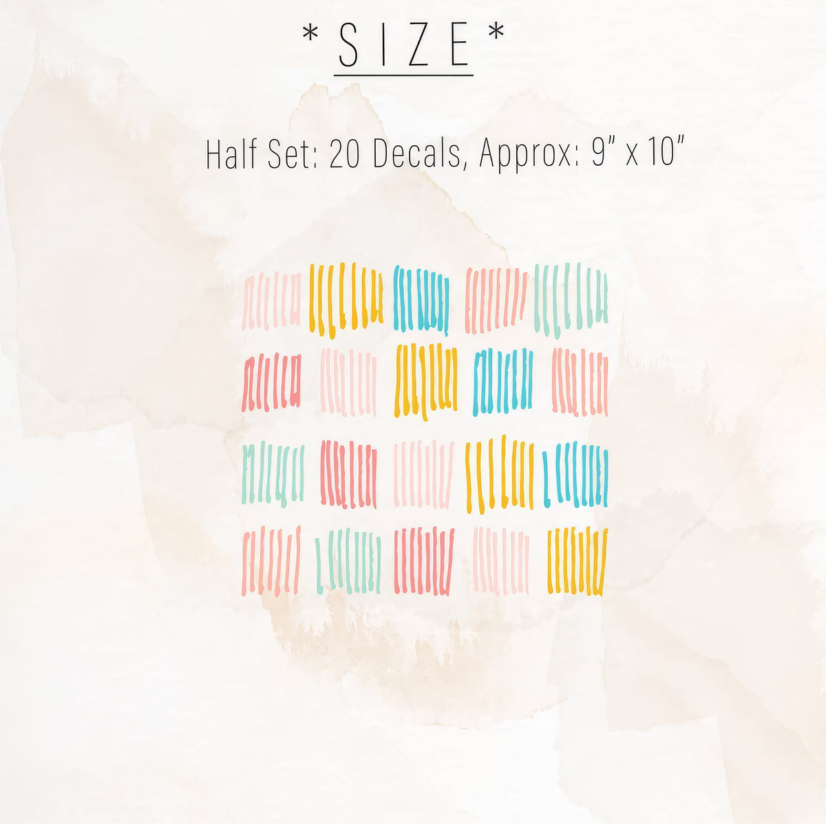 Color Blocks Wall Decals Set, Abstract Wall Stickers