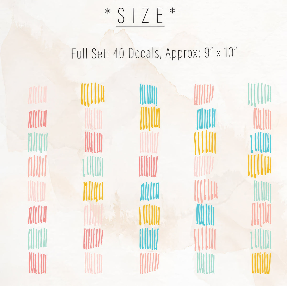Color Blocks Wall Decals Set, Abstract Wall Stickers
