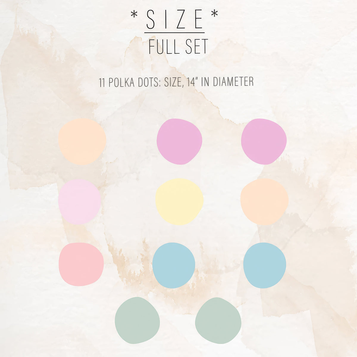 Polka Dots Large Wall Decals, Nursery Polka Dot Decals