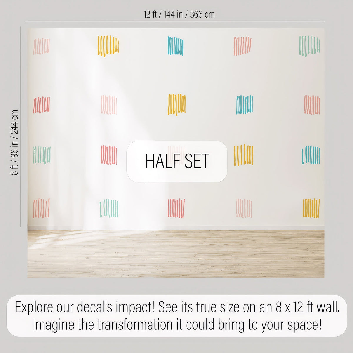 Color Blocks Wall Decals Set, Abstract Wall Stickers