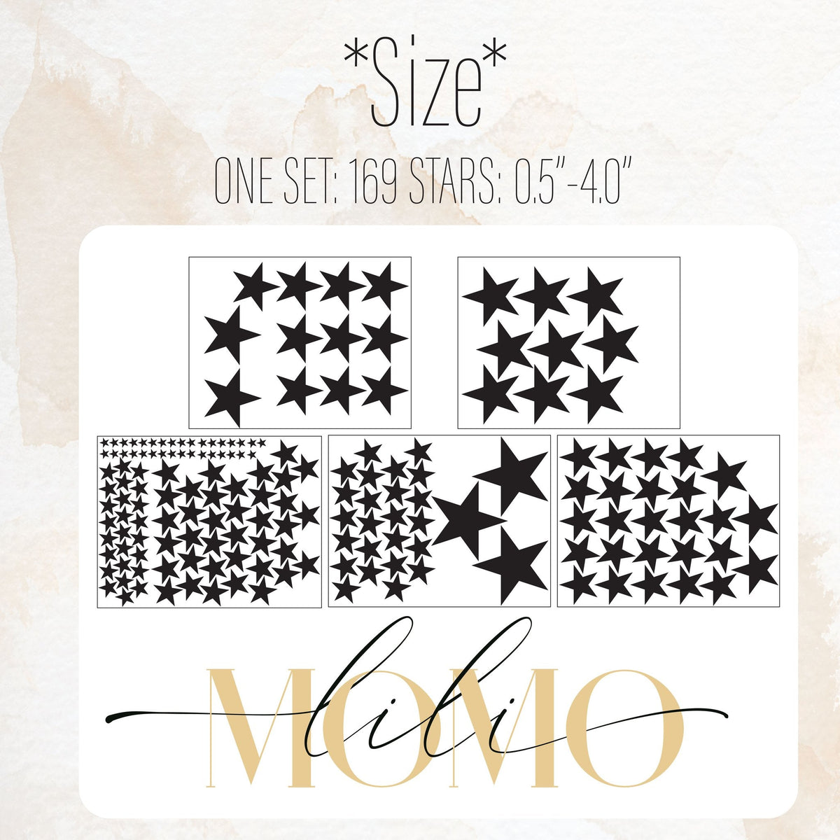 Star Wall Decals Set, Kids Room Galaxy Decor