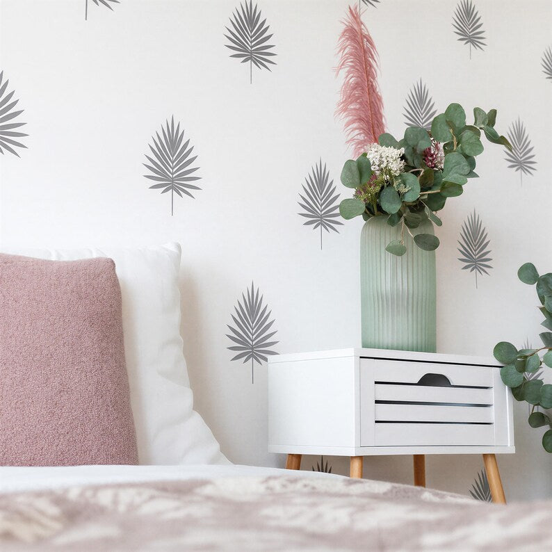 Palm Leaf Wall Decals decal sheet flat-lay