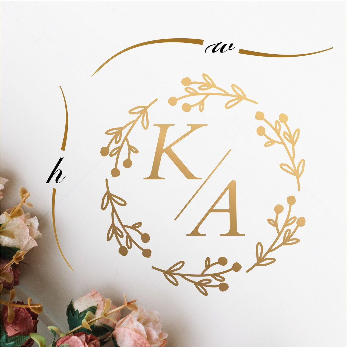 Berry Wreath Dance Floor Decal for Wedding shown at a wedding reception