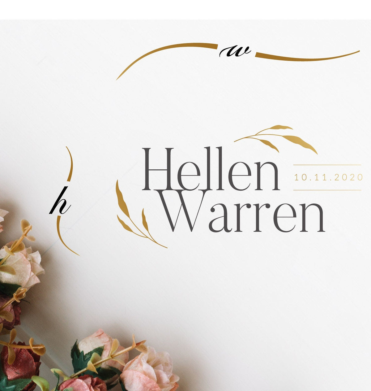 Modern Serif Names Dance Floor Decal for Wedding shown at a wedding reception