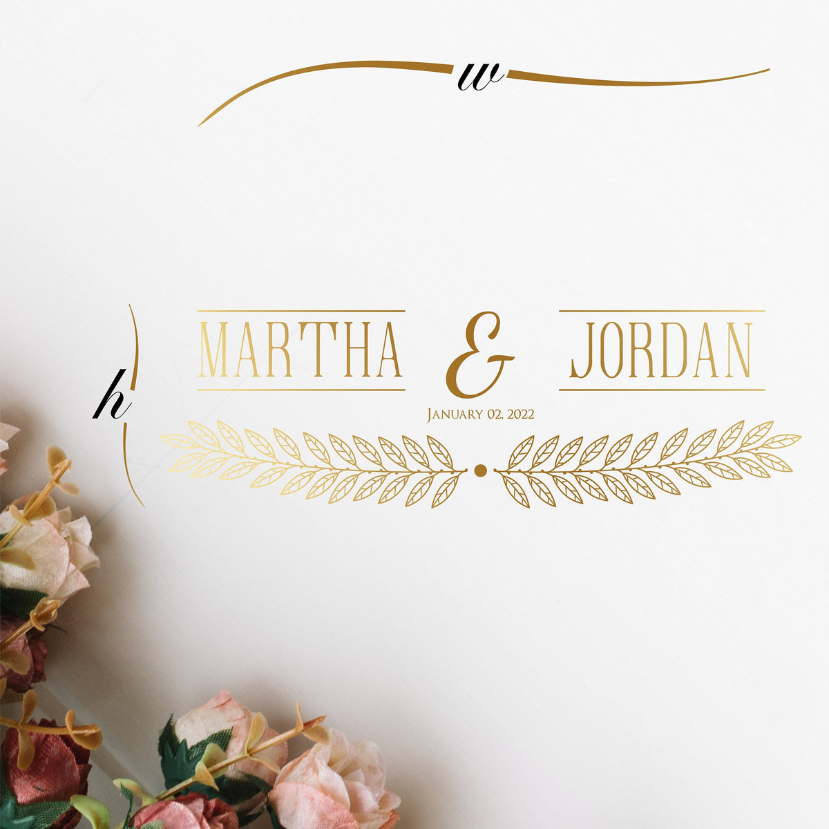 Art Deco Banner Dance Floor Decal for Wedding shown at a wedding reception