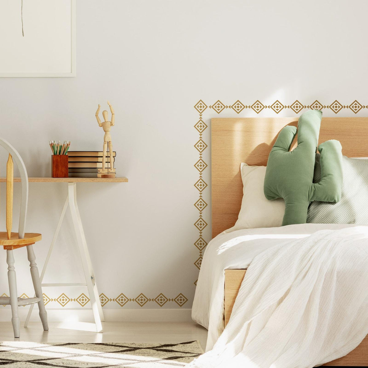 Southwestern Wall Decal Border styled in a room setting