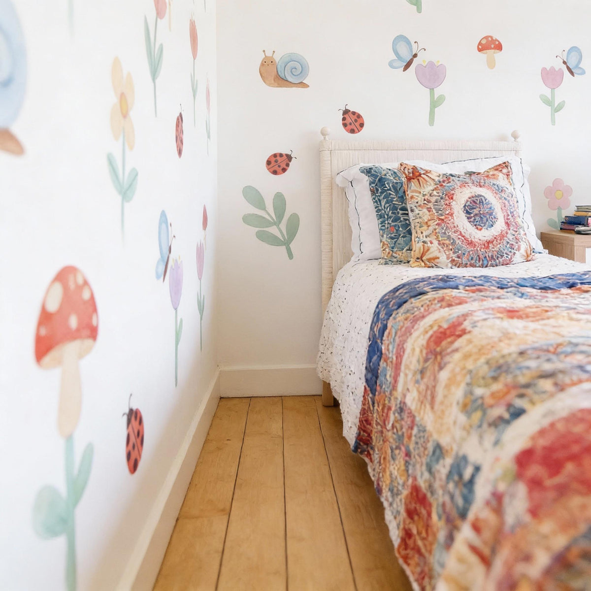Woodland Garden Wall Decals Set shown in a home interior