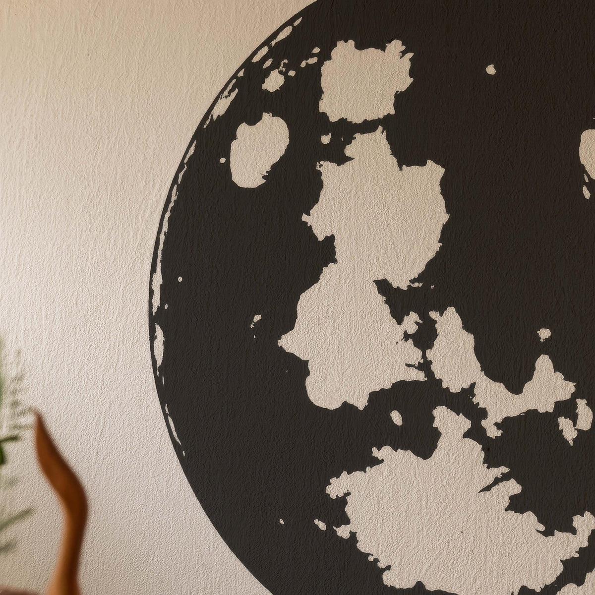 Moon Phase Wall Decal Set styled in a room setting