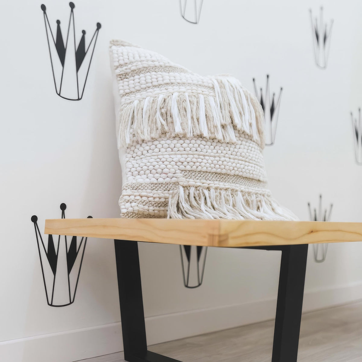 Crown Wall Decals Set (32 or 64) styled in a room setting