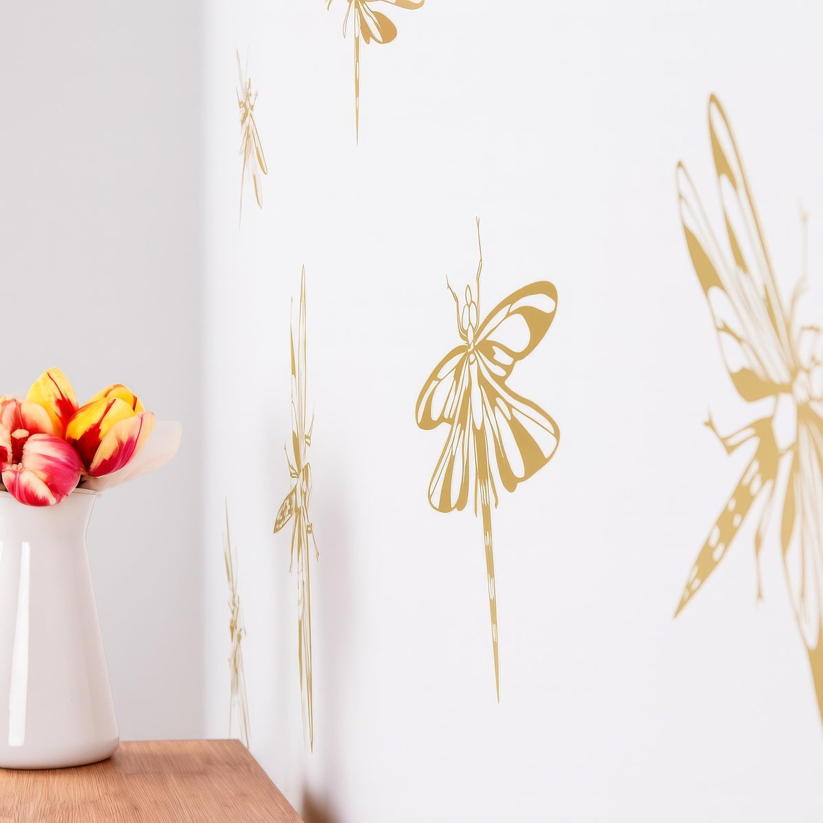 Dragonfly Wall Decals (24 or 48) shown in a home interior