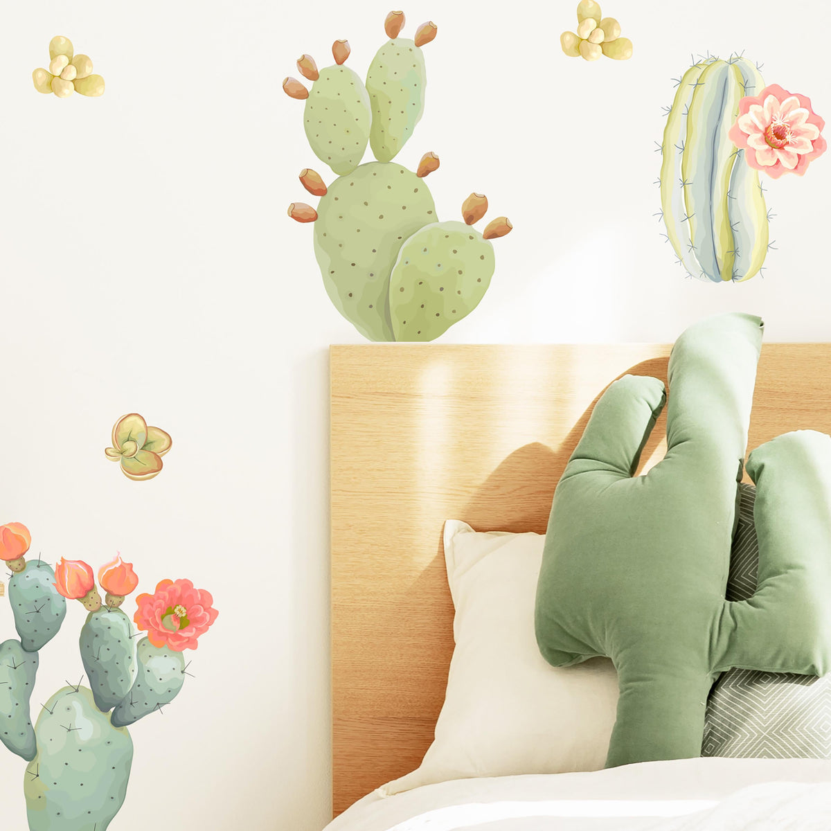 Cactus Wall Decals shown in a home interior