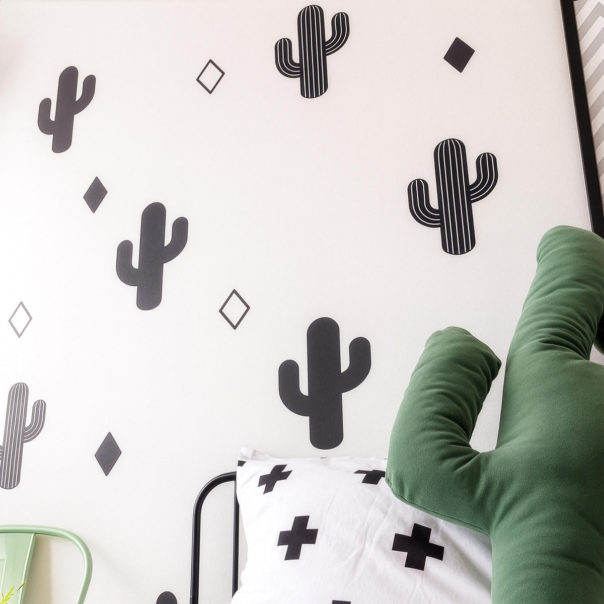 Cactus Wall Decals Set decal sheet flat-lay