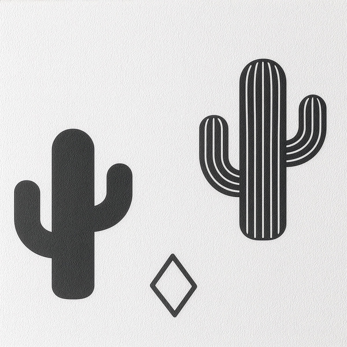 Cactus Wall Decals Set size reference on a wall
