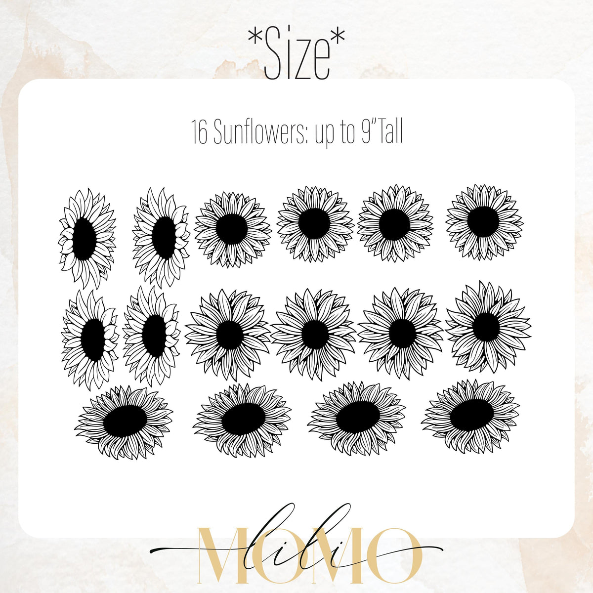 Close-up detail of sunflower wall decals matte vinyl finish