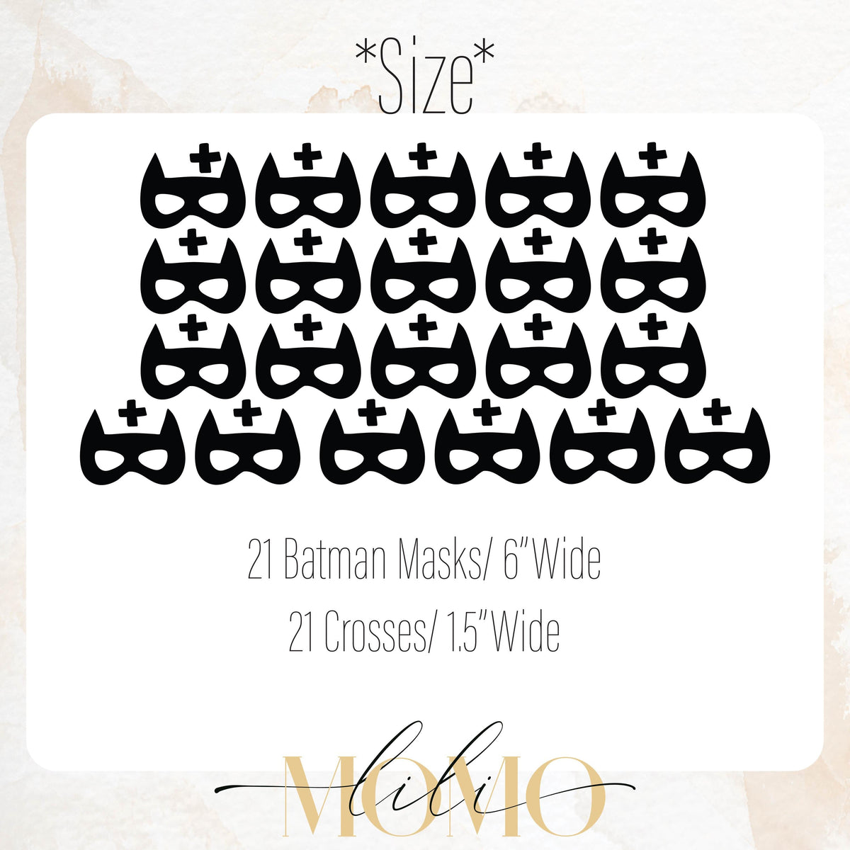 Close-up detail of superhero mask wall decals set matte vinyl finish