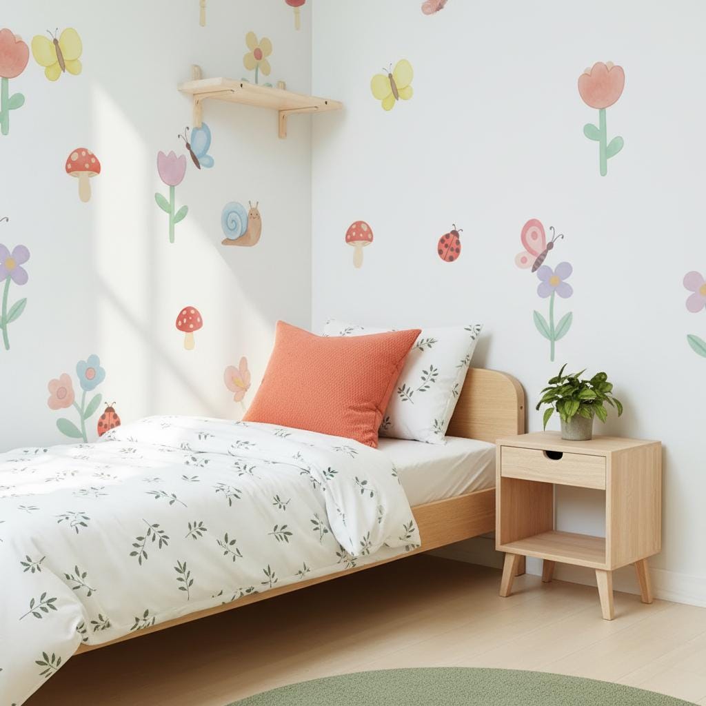 Woodland Garden Wall Decals Set decal sheet flat-lay