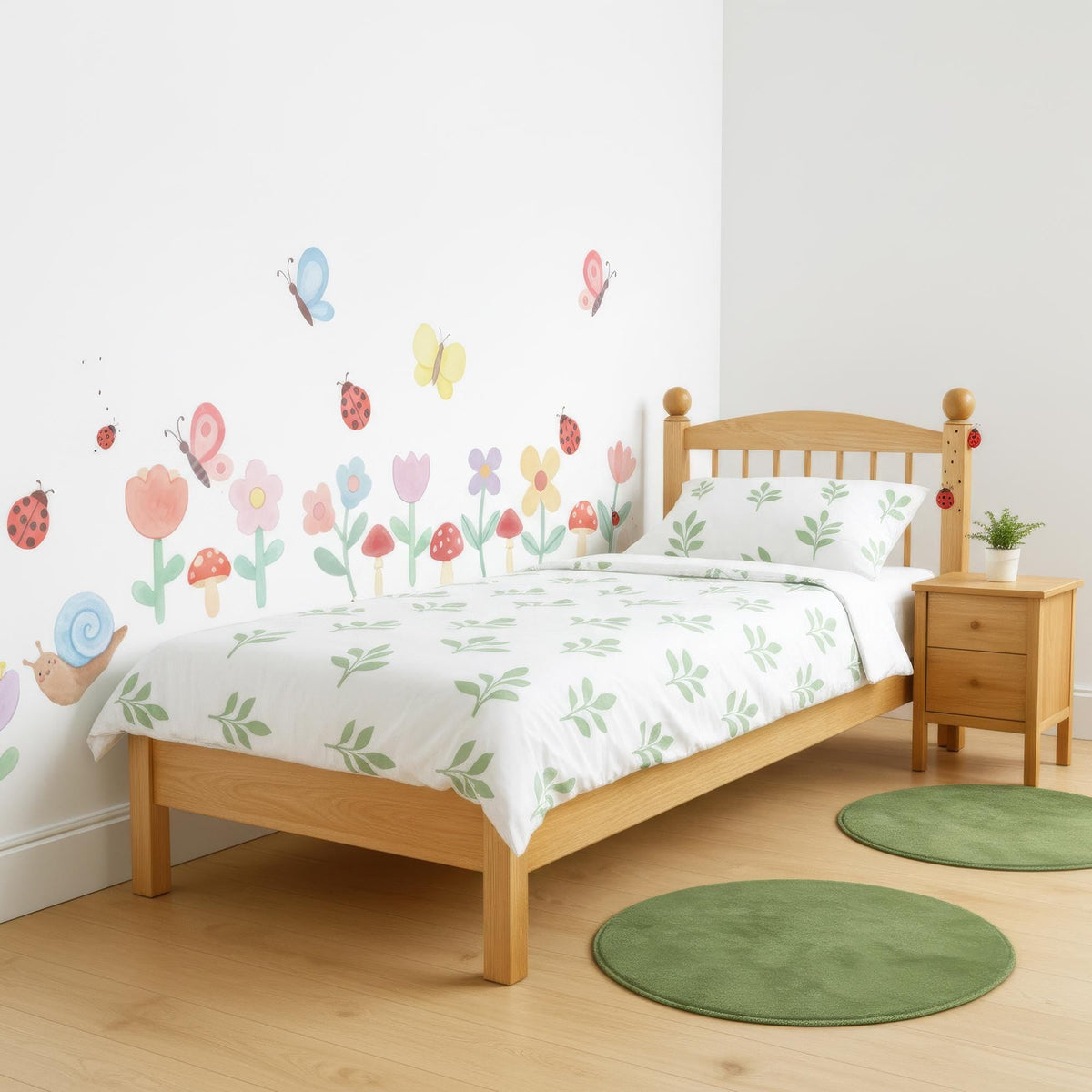 Woodland Garden Wall Decals Set shown in a home interior