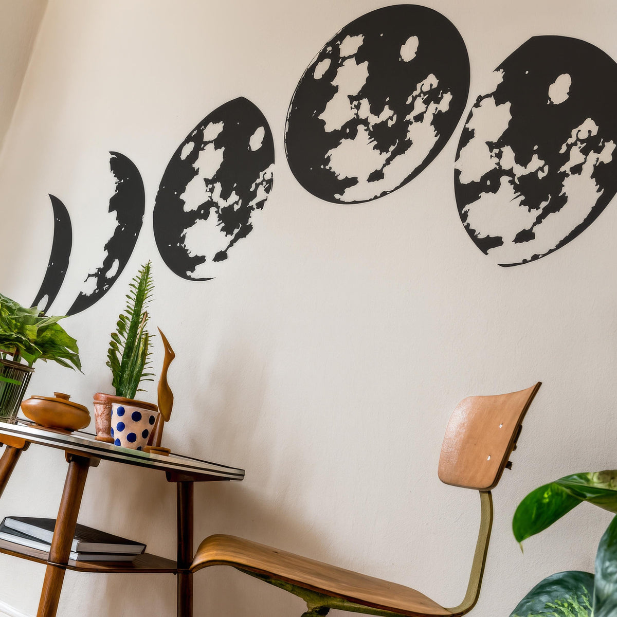 Moon Phase Wall Decal Set shown in a home interior