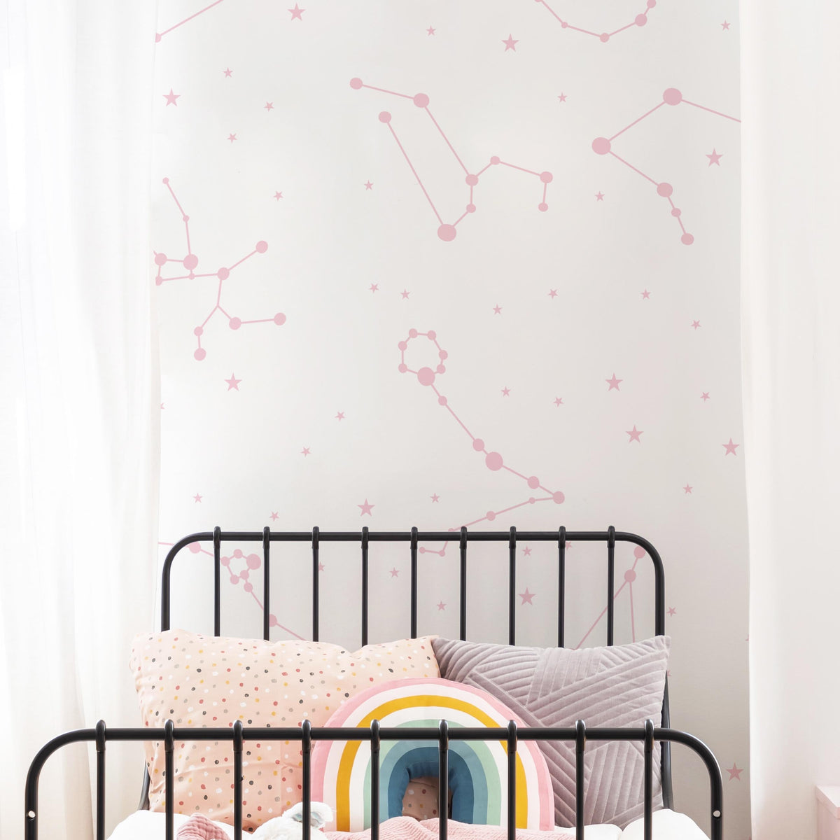 Zodiac Constellation Wall Decals Set shown in a home interior