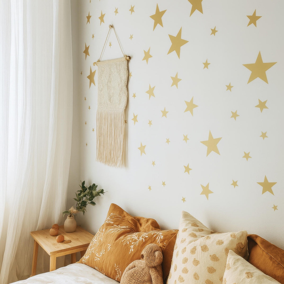 Star Wall Decals Set shown in a home interior