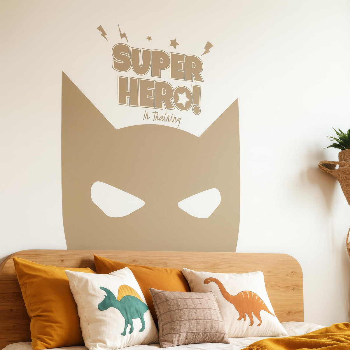 Superhero Wall Decal styled in a room setting