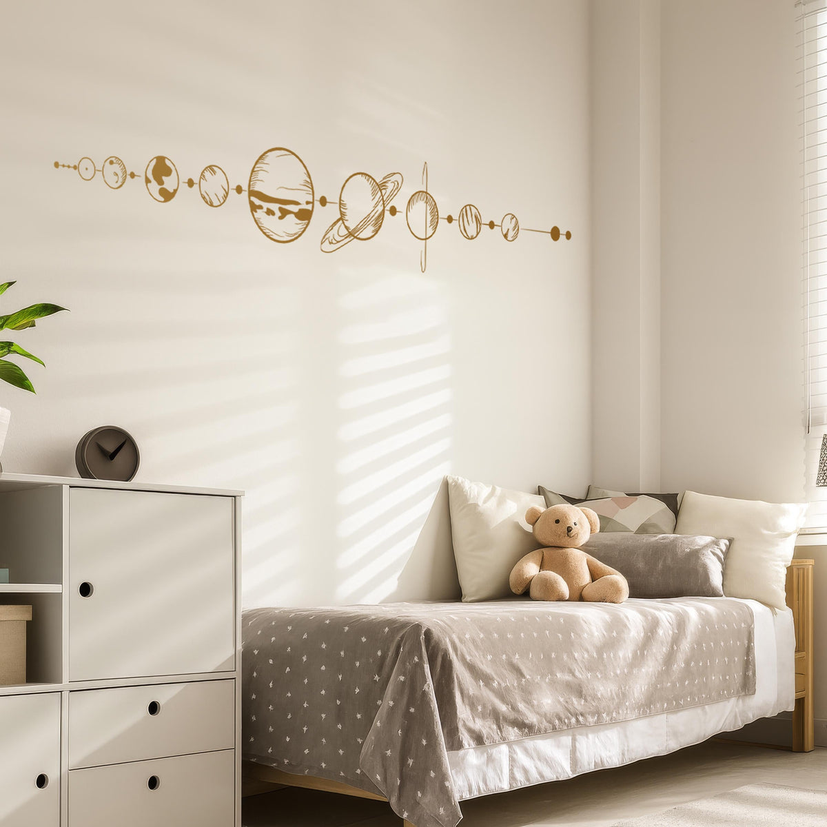 Solar System Wall Decal decal sheet flat-lay