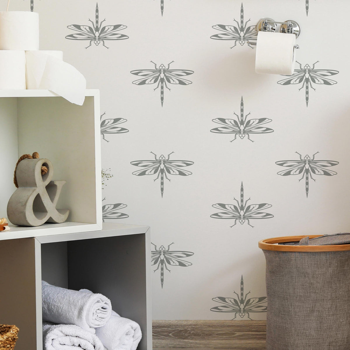 Dragonfly Wall Decals (24 or 48) size reference on a wall