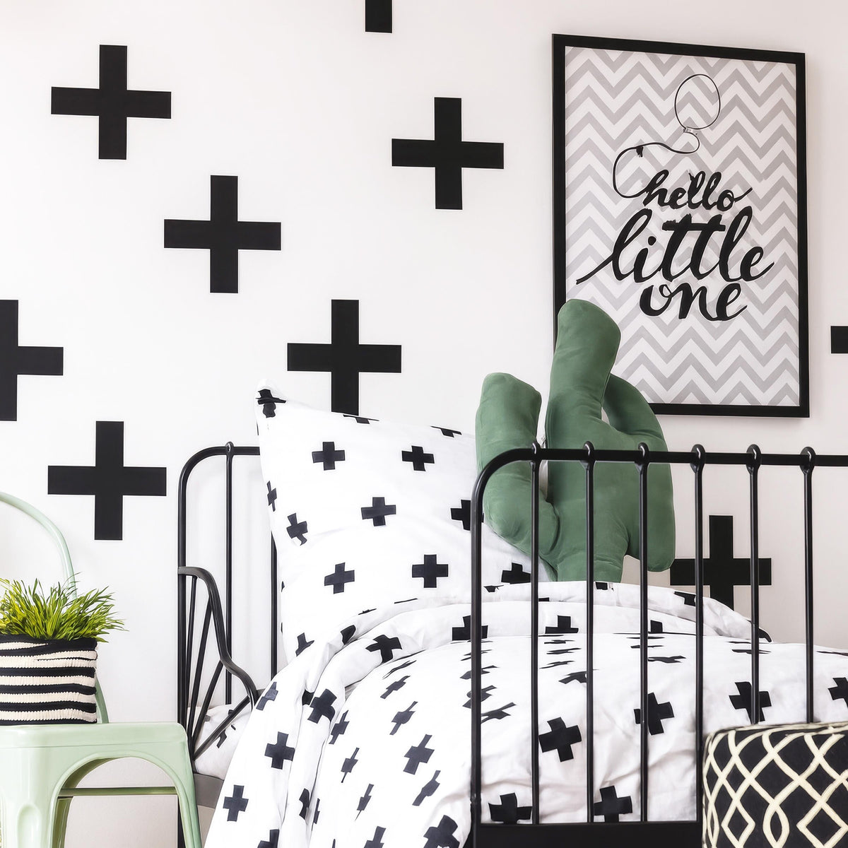 Large Cross Wall Decals (20 Pc) shown in a home interior