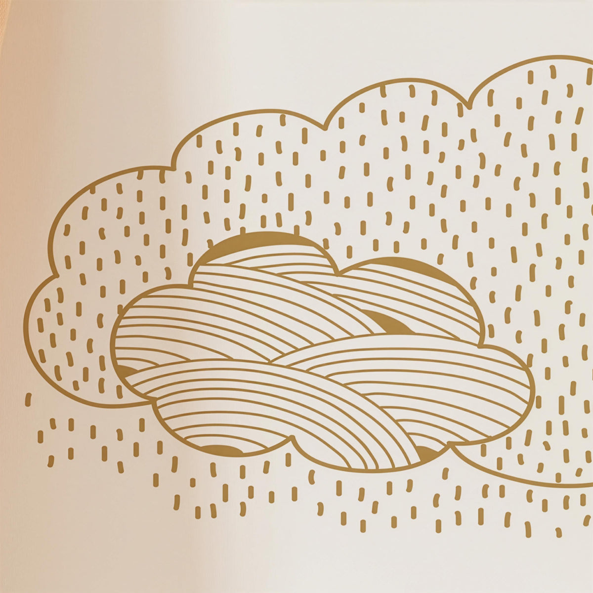 Cloud Wall Decals Set arranged on a feature wall