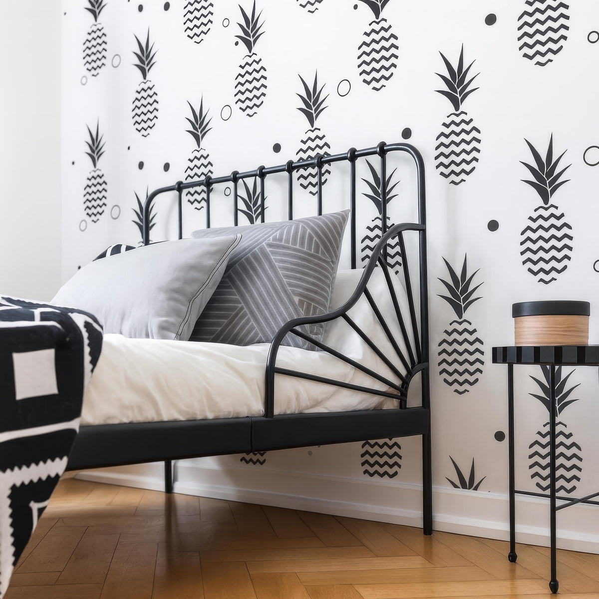 Pineapple Wall Decals styled in a room setting