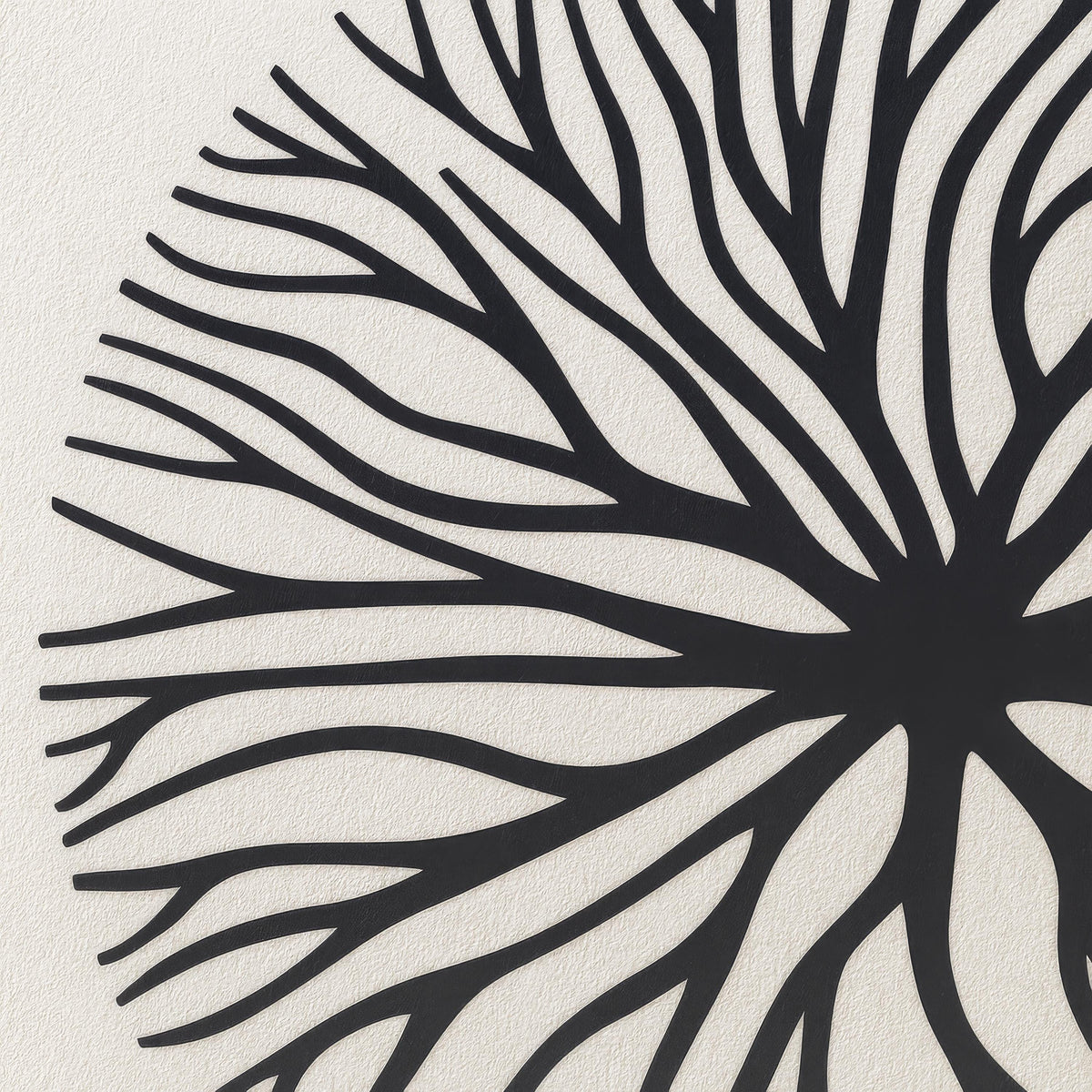 Abstract Flower Wall Decals Set of size reference on a wall