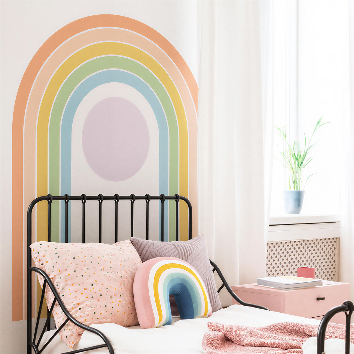 Boho Rainbow Wall Decal decal sheet flat-lay