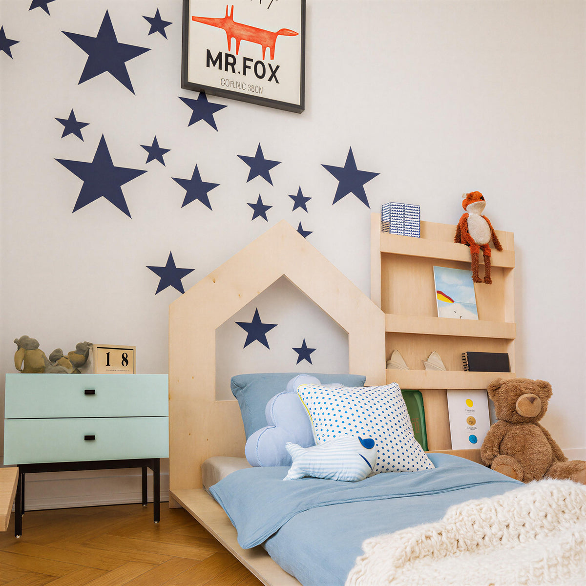 Star Wall Decals Set (20pcs) decal sheet flat-lay