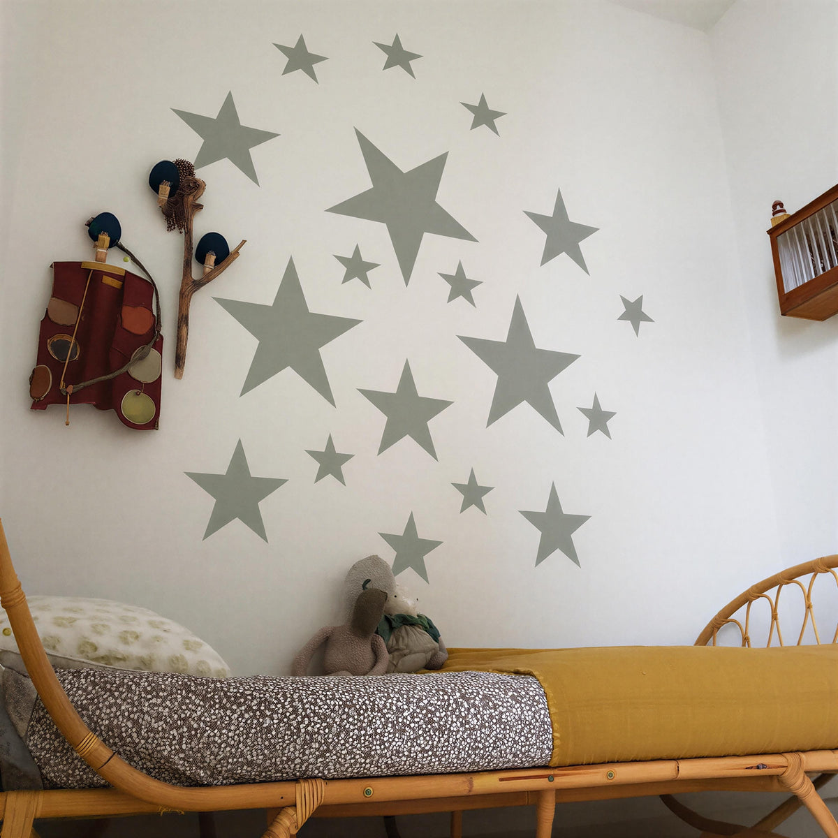 Star Wall Decals Set (20pcs) close-up styled detail