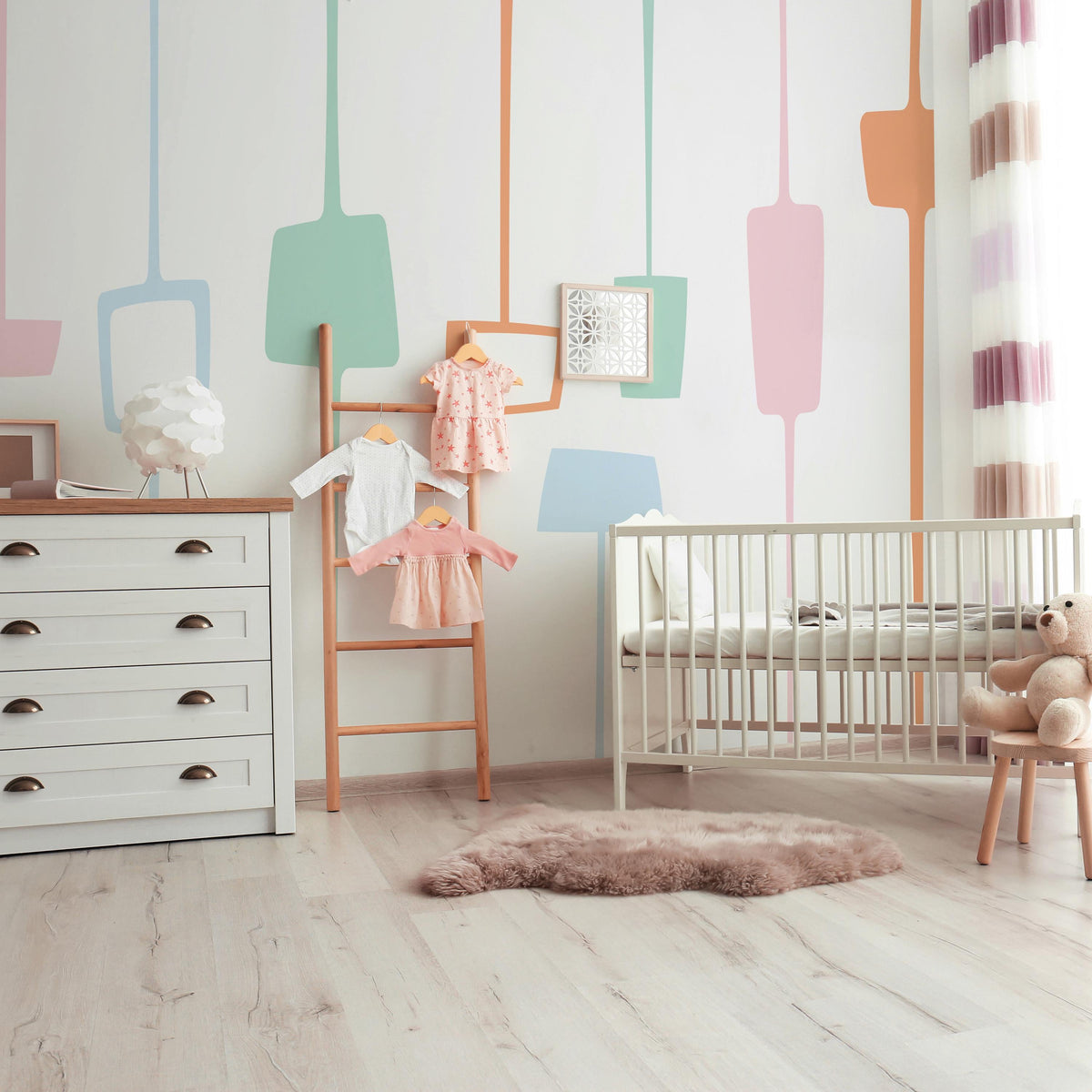 Mid Century Modern Wall Decals decal sheet flat-lay
