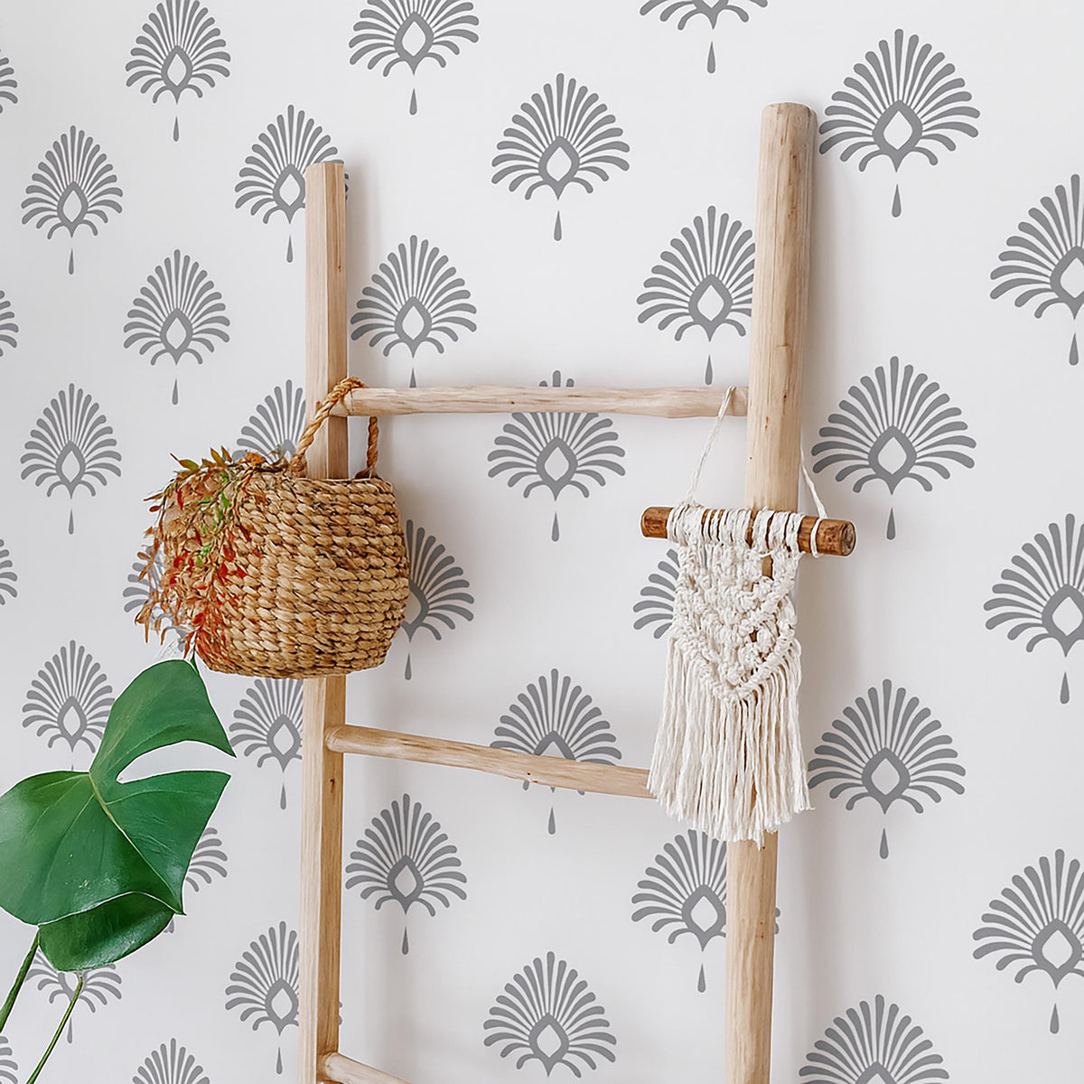 Damask Wall Decals Set (27 or 54) close-up styled detail