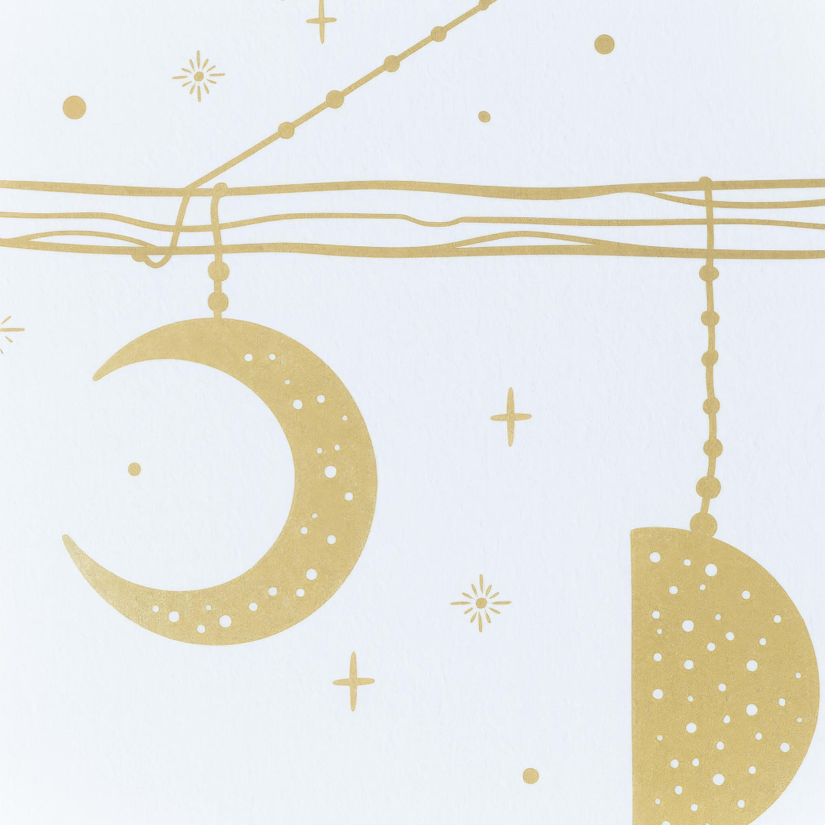 Moon Phase Mobile Wall Decal styled in a room setting