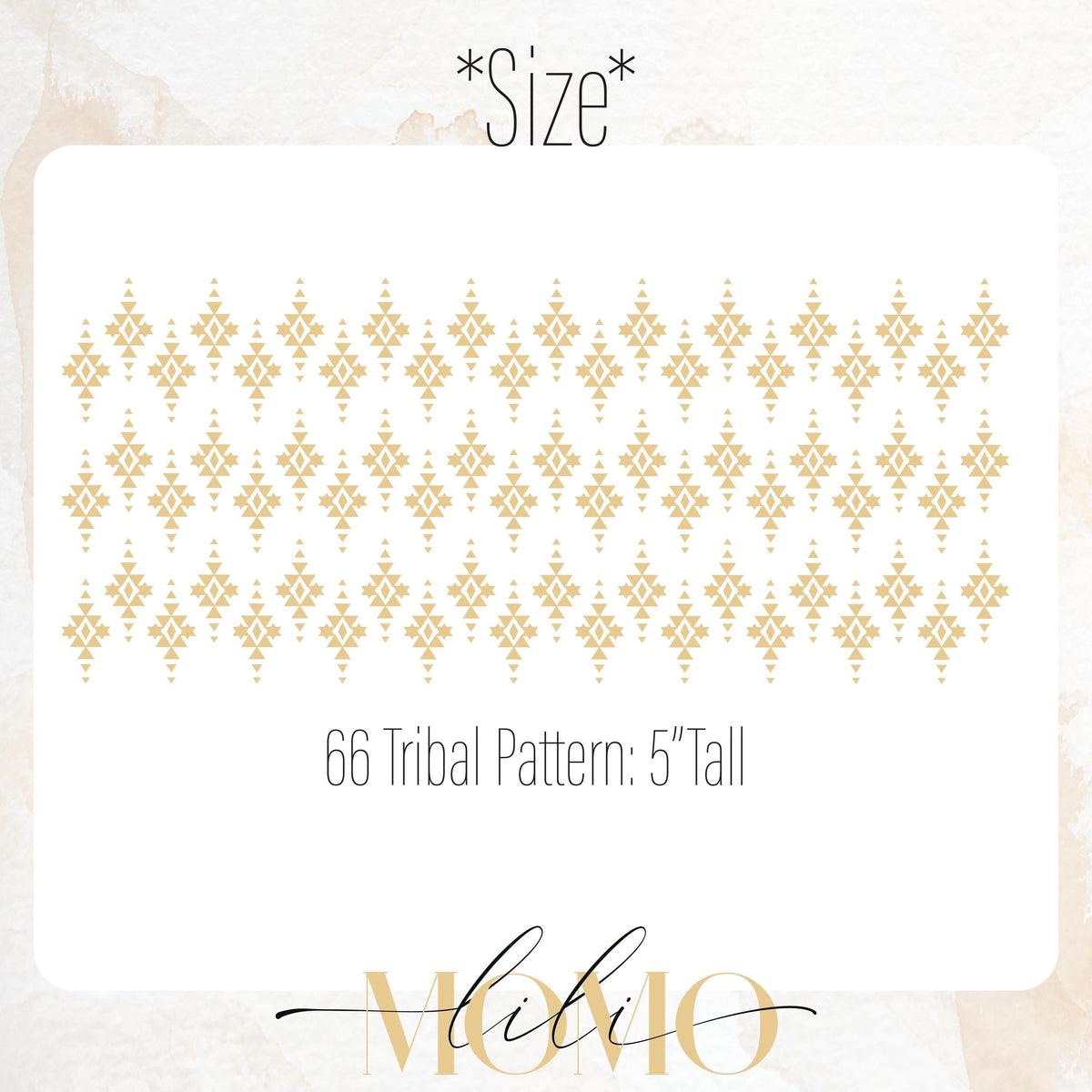 Close-up detail of boho tribal wall decals set matte vinyl finish