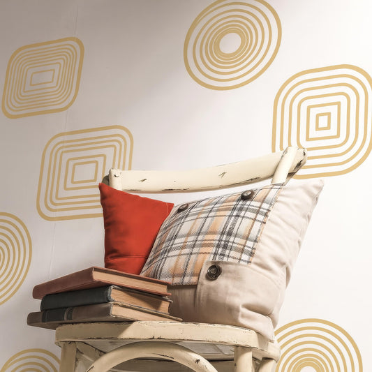 Geometric Wall Decals Set of installed on a styled nursery wall
