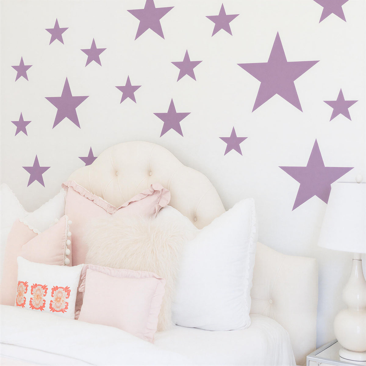 Star Wall Decals Set (20pcs) shown in a home interior