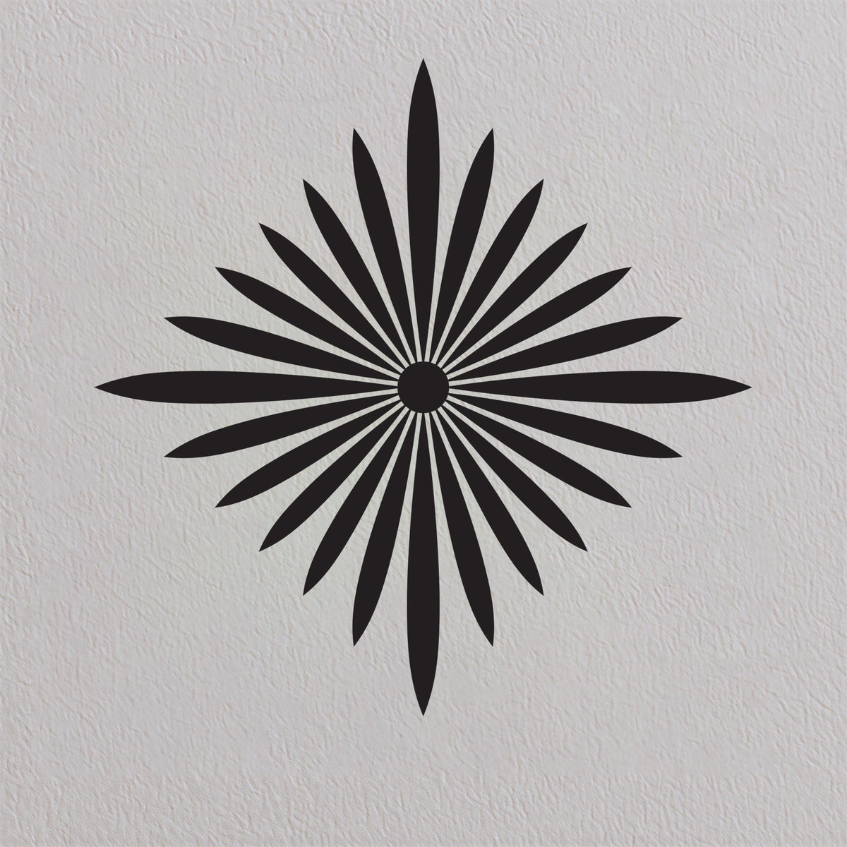 Mid Century Starburst Wall Decals arranged on a feature wall