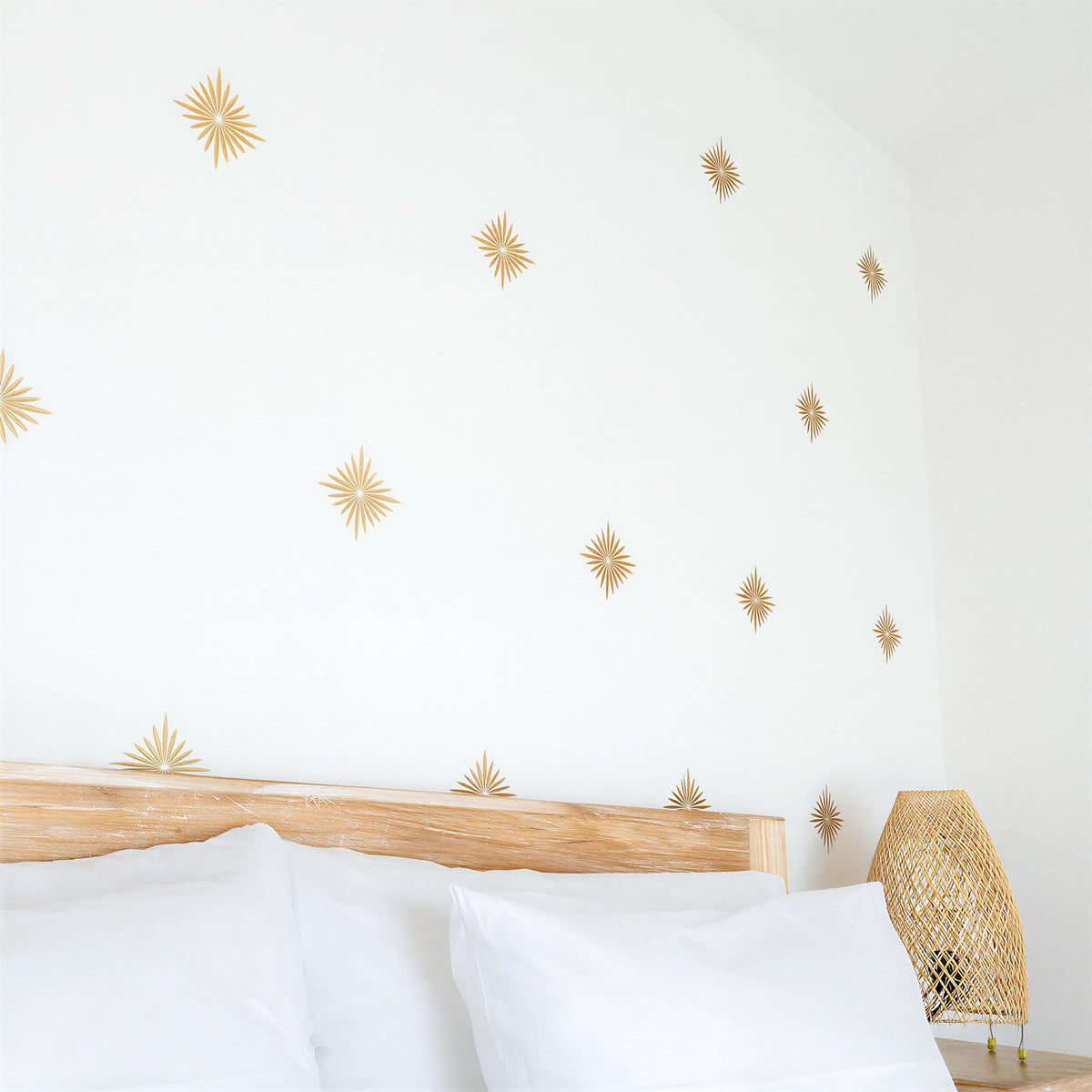 Mid Century Starburst Wall Decals decal sheet flat-lay