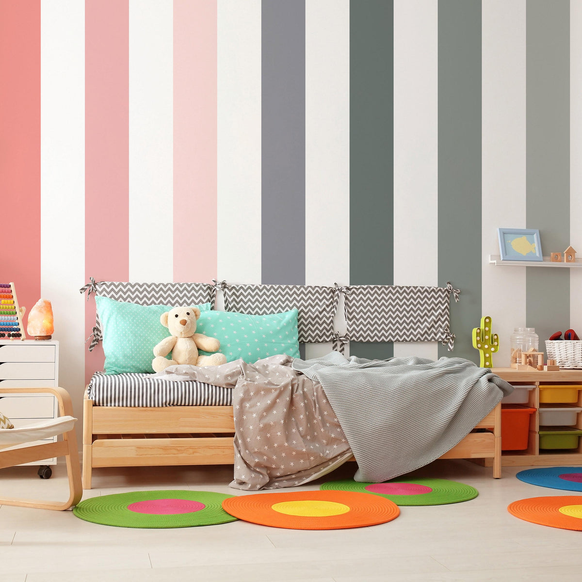 Stripe Wall Decals Set of styled in a room setting