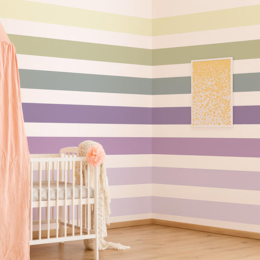 Stripe Wall Decals Set of installed on a styled wall