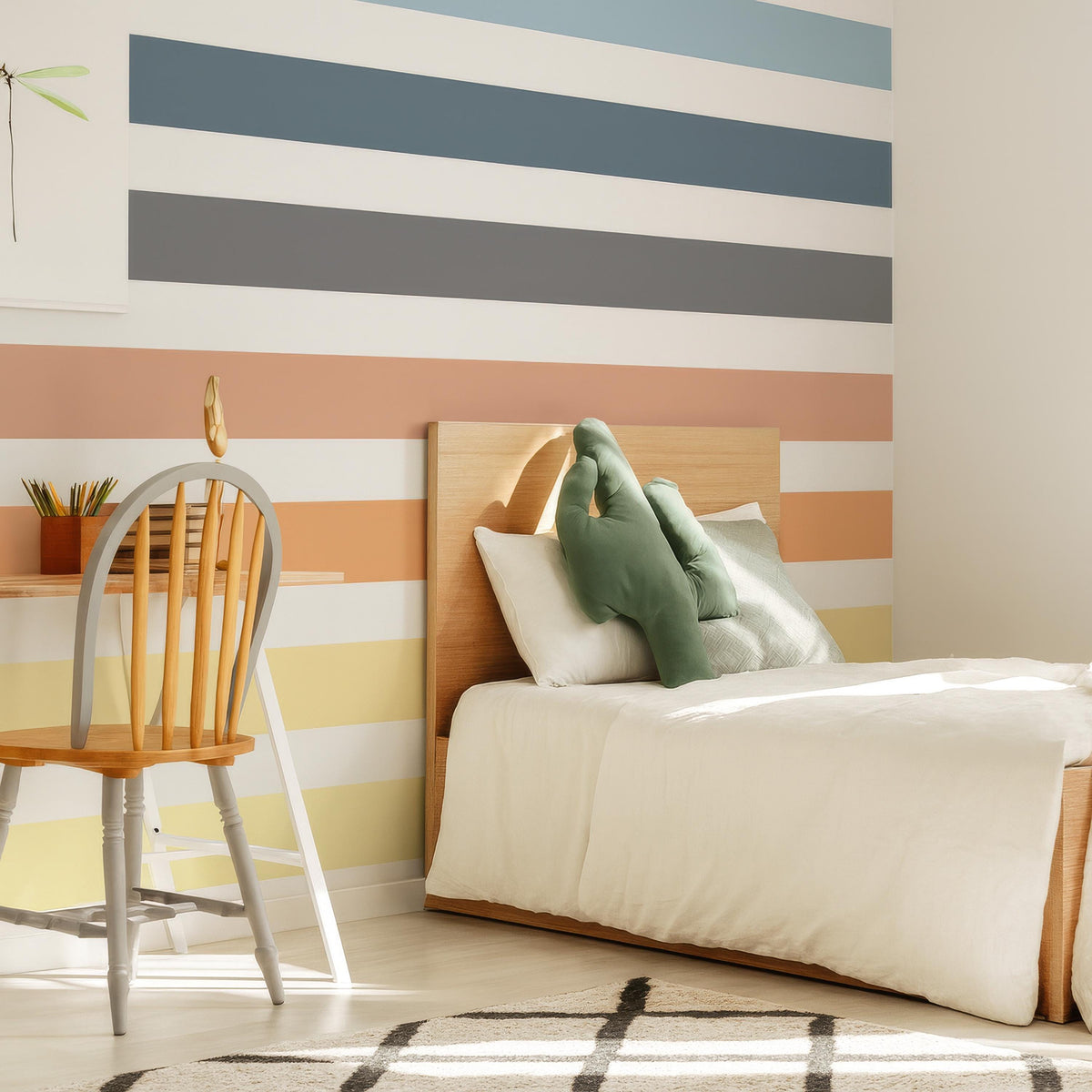 Stripe Wall Decals Set of arranged on a feature wall