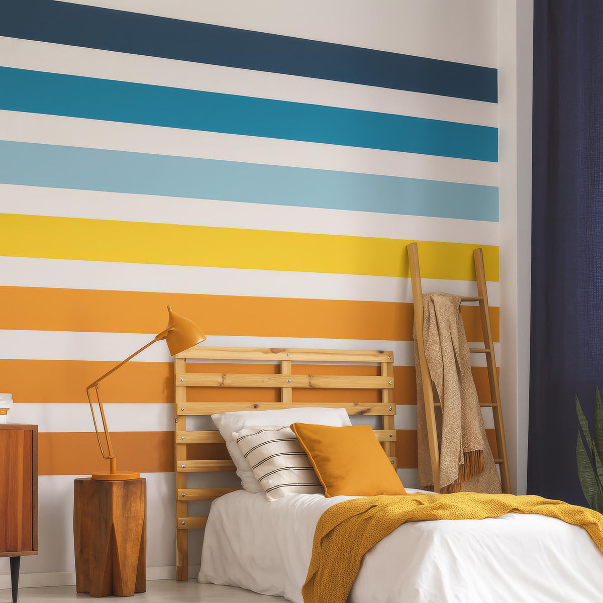 Stripe Wall Decals Set of installed on a styled wall