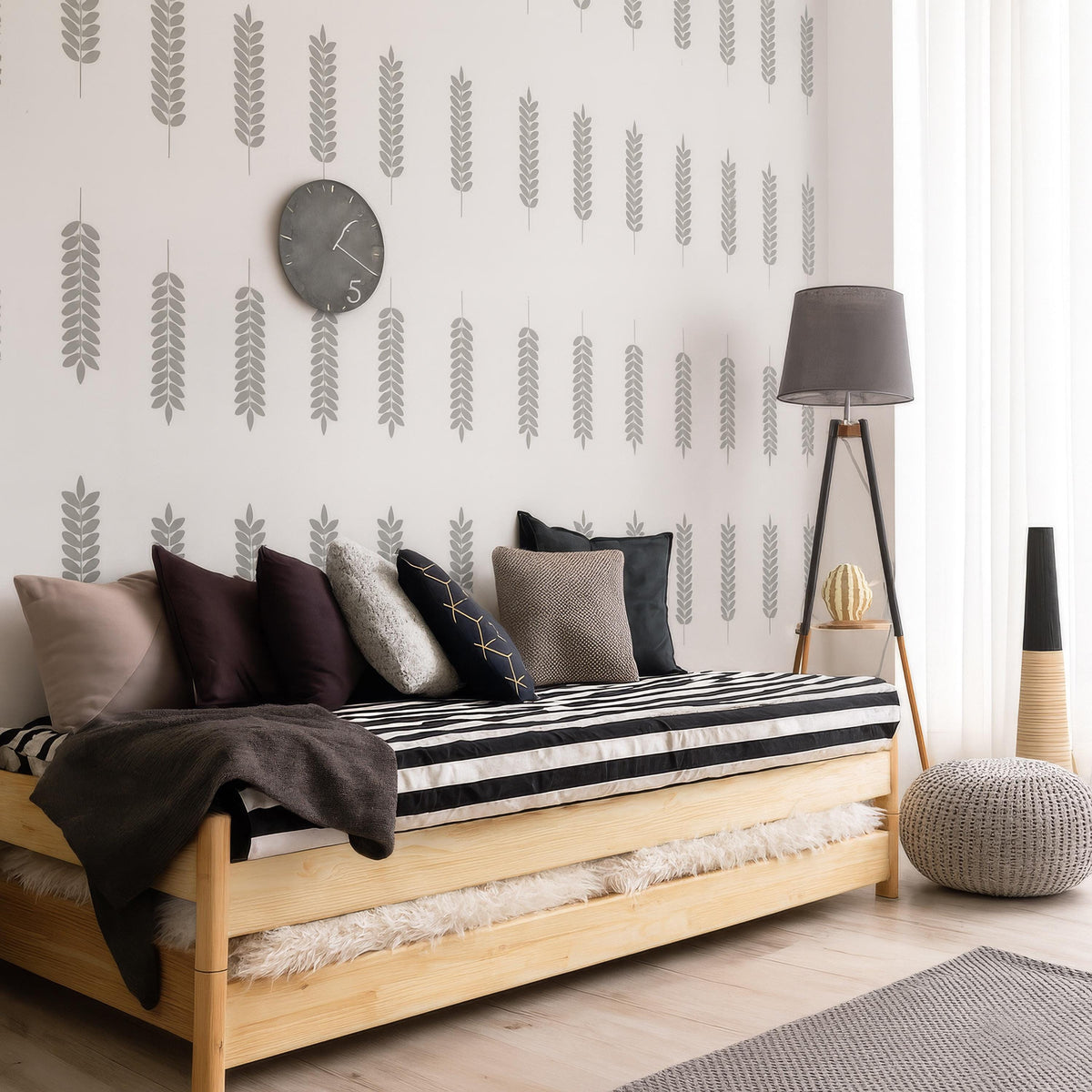 Leaf Wall Decals Set of 18 or displayed in a styled space