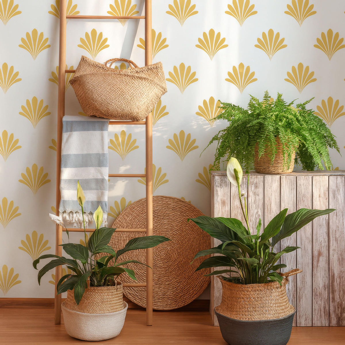 Floral Wall Decals Set of 45 or displayed in a styled space